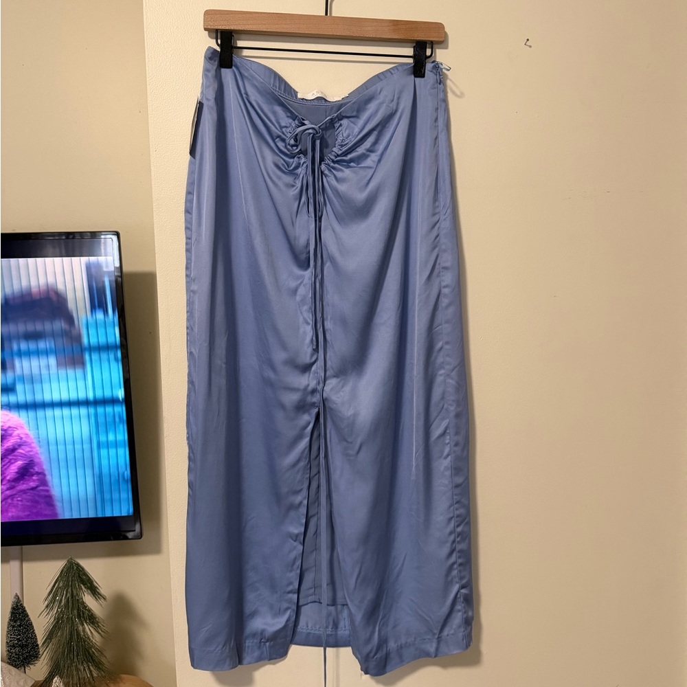 Astr Light Blue Halter Skirt